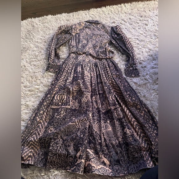 Ulla Johnson Long Sleeve Belted Dress 'Lucinda' Midi - Picture 12 of 12